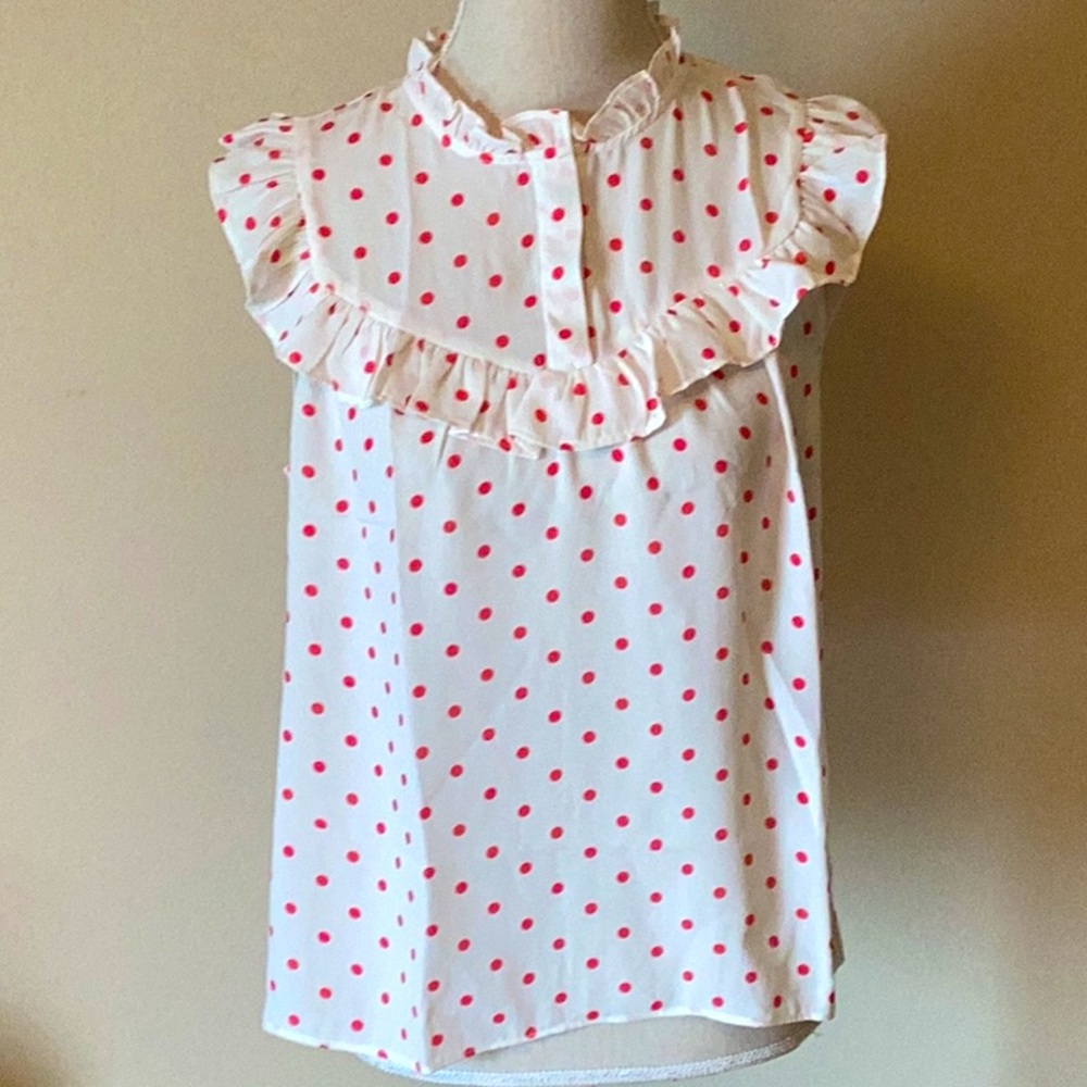 DNA couture pink polka dot top.  New W/O tags